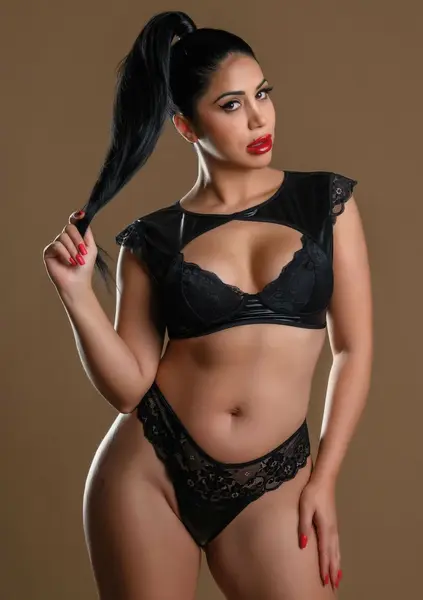 Daring Intimates Wetlook Bra Set Black 2-Piece Glossy Lace Finish