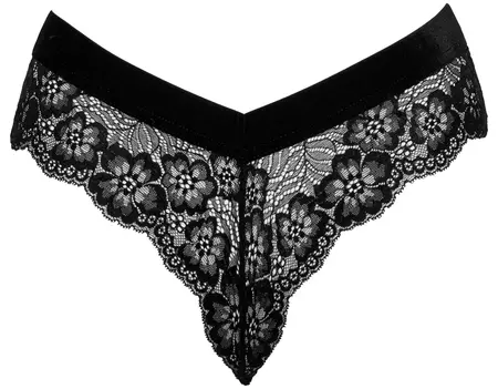 Cottelli LINGERIE Lace Panties with Decorative Chain, Size L