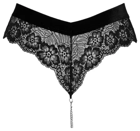 Cottelli LINGERIE Lace Panties with Decorative Chain, Size L