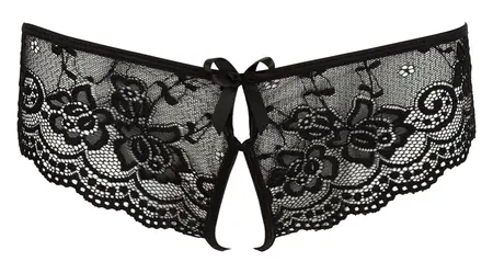 Cottelli Collection Lace Briefs S with Decorative Bows and Open Details