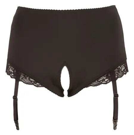 Cottelli Collection Open Suspender Briefs 2XL with Lace and Adjustable Straps