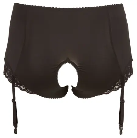 Cottelli Collection Open Suspender Briefs 2XL with Lace and Adjustable Straps