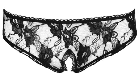 Cottelli Collection Briefs Floral Lace Black L Open Crotch Design