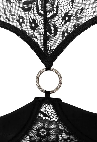 Cottelli Collection Shelf Bra Set 80B/M Lace Details Black