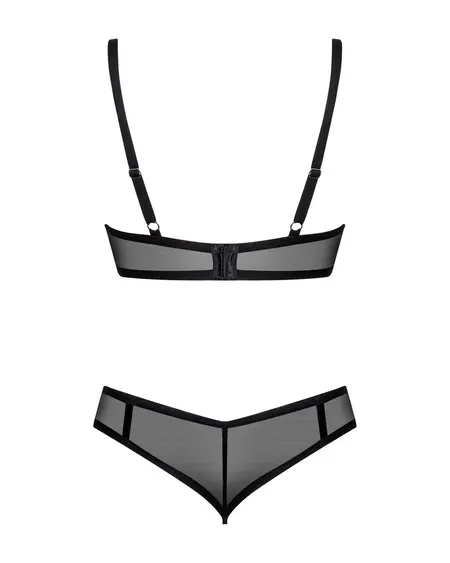Glandez комплект бельо от 3 части, черно-червен, регулируем, XL/2XL – модел 2