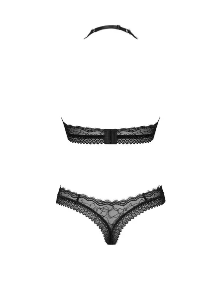 Obsessive Medilla Lingerie Set Black Lace XL/2XL Adjustable Fit