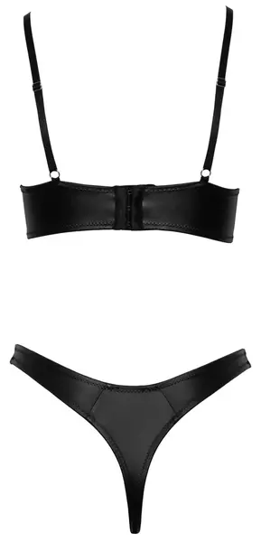 Cottelli LINGERIE Matte Black Bra Set 75B/S Adjustable Straps