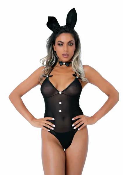 Tuxedo Bunny Roleplay Set - Elegant Mesh Costume with Accessories