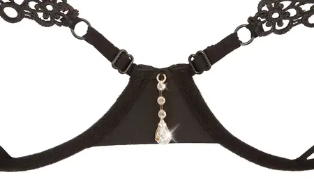 Cottelli Collection Bra Set Minimalistic L with Embroidered Details