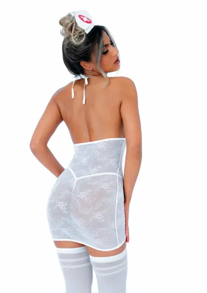 Svenjoyment Hot Nurse Roleplay Set Lace & Mesh Costume S/M