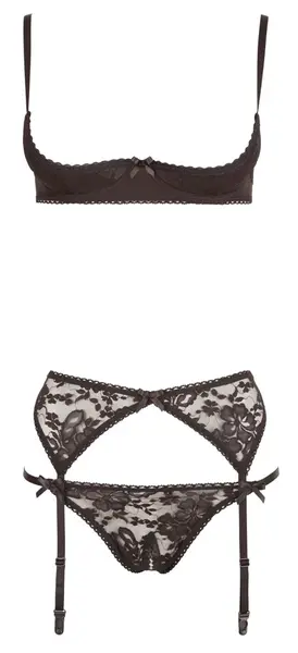 Cottelli Collection Femme Fatale Lingerie Set Black 80B/M