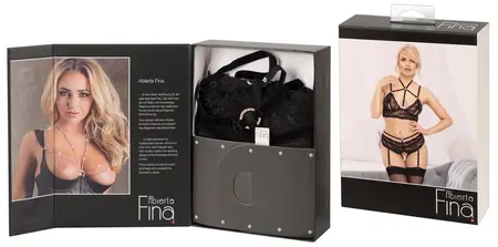 Abierta Fina Bra Set Black S Lace & Velvet Adjustable Straps