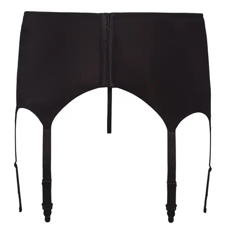 Svenjoyment Men's Microfibre Suspender Belt S with Lace Detail