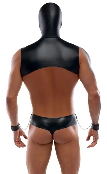Svenjoyment Bondage Set 2XL - Matte Black Hooded Top & Accessories