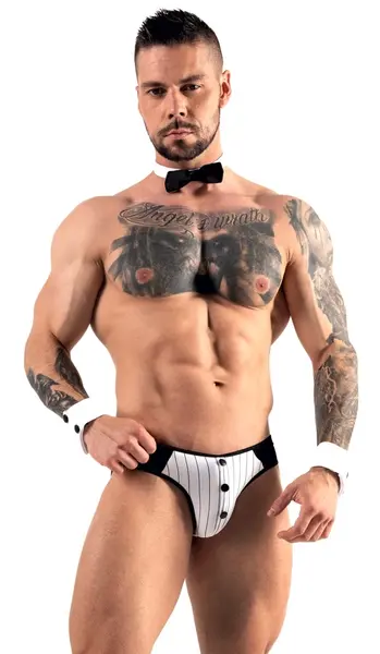 Svenjoyment Jock Briefs Set with Pinstripe Detail and Accessories S