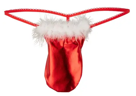 Cottelli Collection Men's Metallic Red Briefs with White Feathers S-L