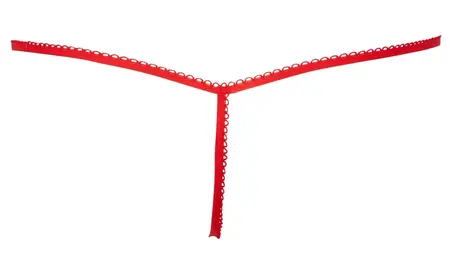 Cottelli Collection Men's Metallic Red Briefs with White Feathers S-L