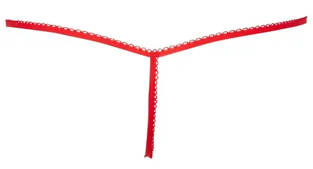 Cottelli Collection Men's Red Velvet String S-L with Satin Bow
