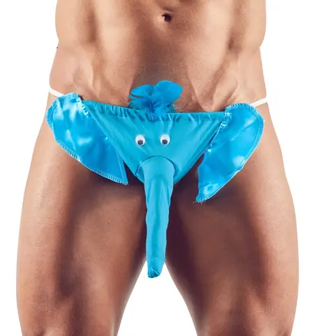 You2Toys Men’s Elephant Design Briefs S-L, Polyester, Grey, Fun Style