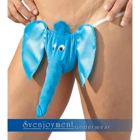 You2Toys Men’s Elephant Design Briefs S-L, Polyester, Grey, Fun Style