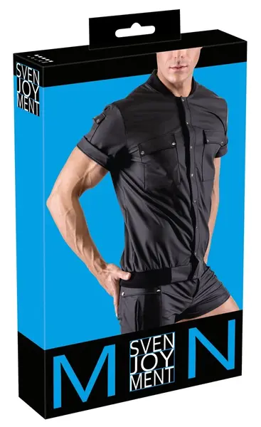 Svenjoyment Blouson Shirt L Black Matte Finish with Pockets
