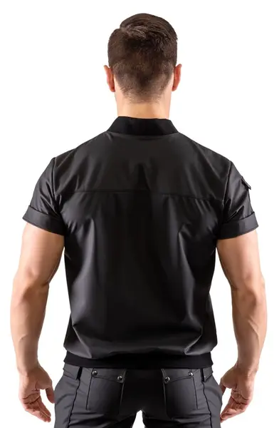 Svenjoyment Shirt Blouson M Black Matte with Press Stud Pockets