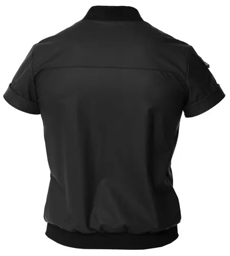 Svenjoyment Blouson Shirt S Matte Black with Pockets Press Studs