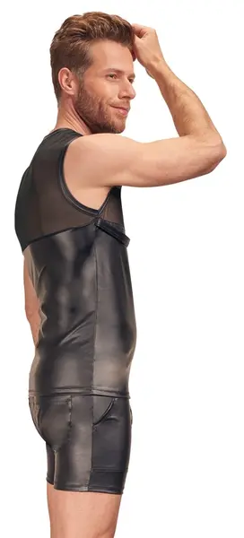 NEK Men's Matte Look Harness Top S - Powernet & Stretch Design