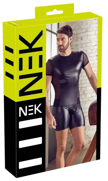 NEK Men's Matte Shirt L - Biker-Inspired, Powernet Side Panels