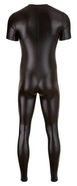 Cottelli Collection Wetlook Men's Jumpsuit M, Black, Stretch Material