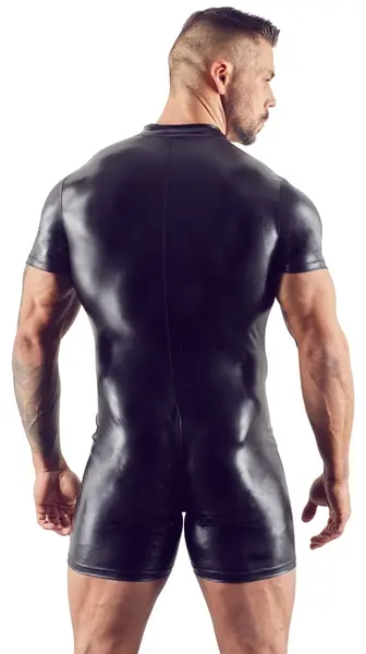 NEK Men's Matte Look Playsuit XL with Full-Length Front Zip