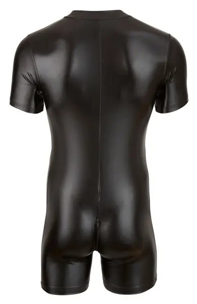 NEK Men's Matte Look Playsuit with 3-Way Front Zip, Size M
