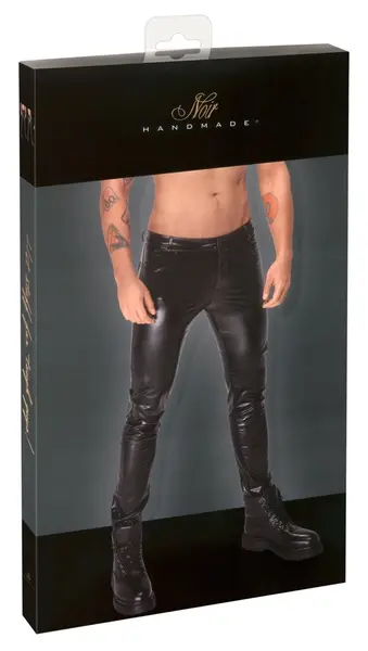 Noir Straight-Cut Trousers 2XL Snakeskin Matte-Shiny Finish