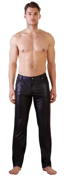 NEK Men's Matte Black Trousers M - Classic Straight Leg Design