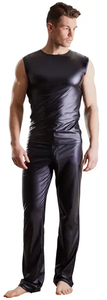 NEK Men's Matte Black Trousers M - Classic Straight Leg Design