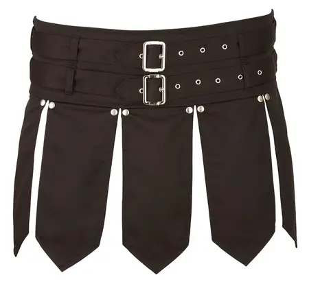 Cottelli Collection Gladiator Skirt M Black - Adjustable Belt Design