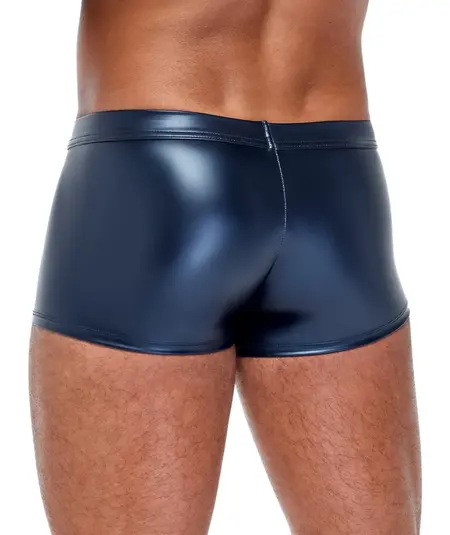 NEK Men's Boxer Briefs Blue Metallic Matte S Zip Front Comfort Fit