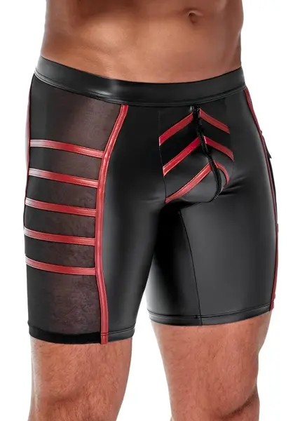 NEK Men's Shorts Black/Red XL - Matte Look & Mesh Panels