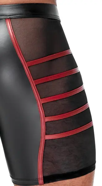 NEK Men's Shorts Black/Red XL - Matte Look & Mesh Panels