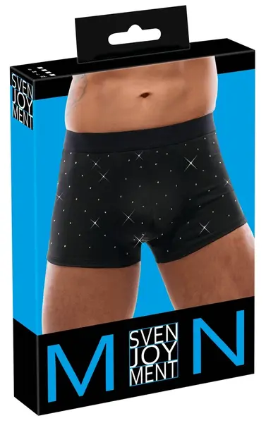 Svenjoyment Pants XL Black Microfibre with Rhinestone Detail