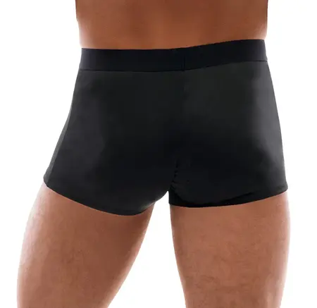 Svenjoyment Men's Black Microfiber Trousers with Rhinestone Design M