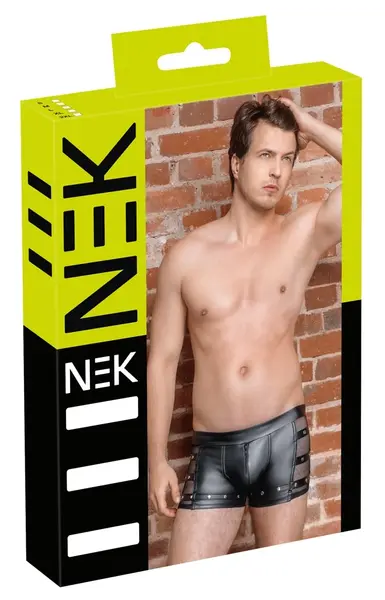 NEK Men's Black Matte Pants XL with Mesh Panels and Strap Details