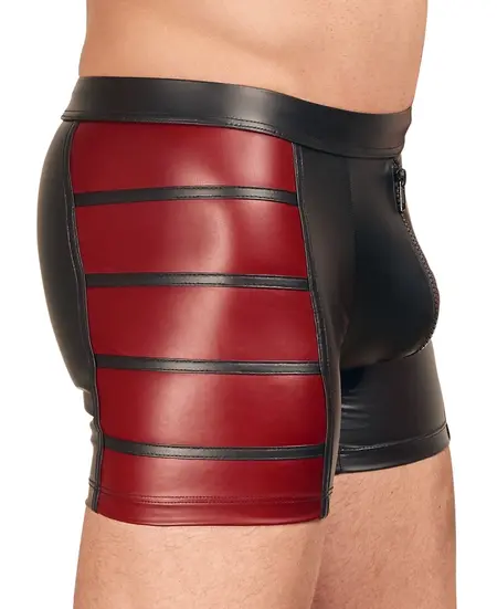 NEK Pants Black/Red M - Matte Look, Stretch Design, Zipper Front