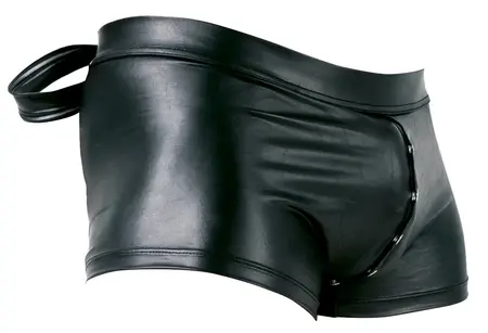 Svenjoyment Bondage Men's Matte Black Pants XL with Handcuffs Detail