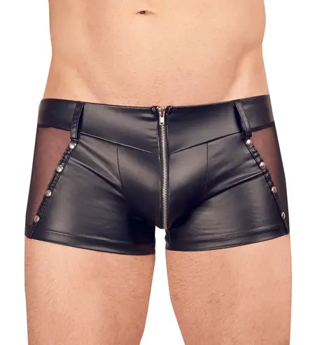 Svenjoyment Men's Matte Look Pants L with Mesh Panels and Decorative Studs