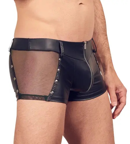 Svenjoyment Men's Matte Look Pants L with Mesh Panels and Decorative Studs