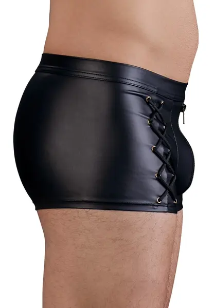 NEK Men's Matte Black Pants 2XL with Side Lacing and Brass Zip