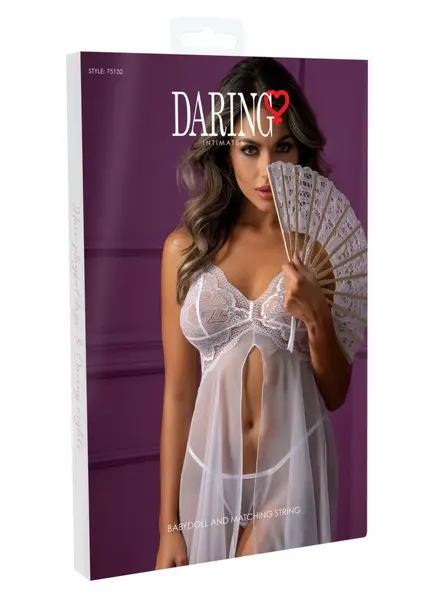 Babydoll 8713221829337 Mesh & Lace Set with Adjustable Straps