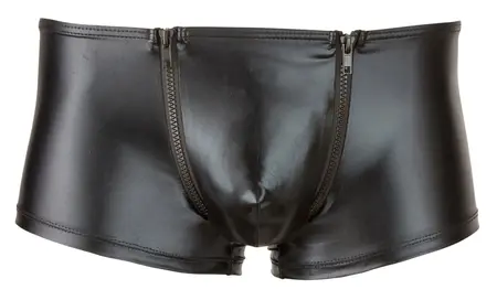 NEK Shiny Black Men’s Pants 2XL with Decorative Zippers