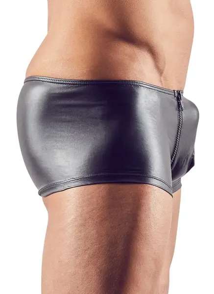 NEK Men's Shiny Party Pants with Zipper Detail, Size M
